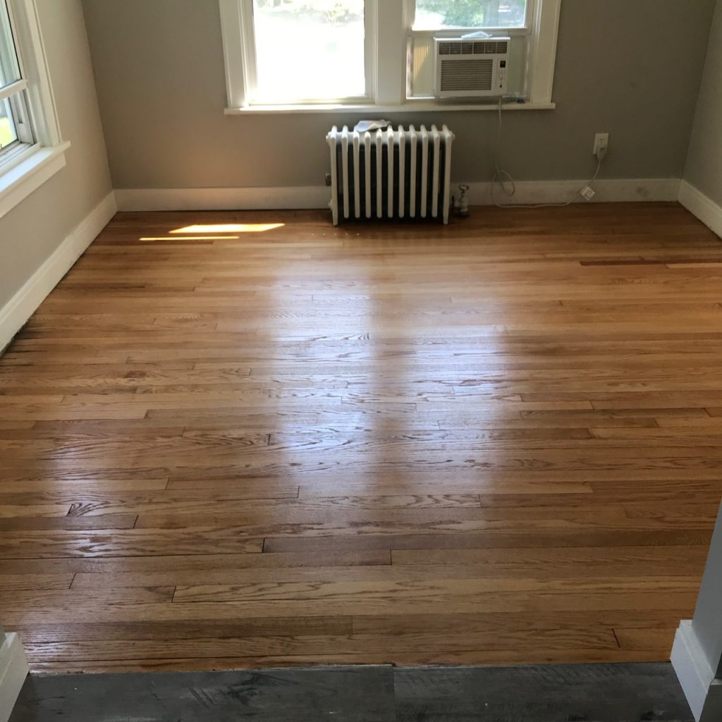 Hardwood floor refinishing