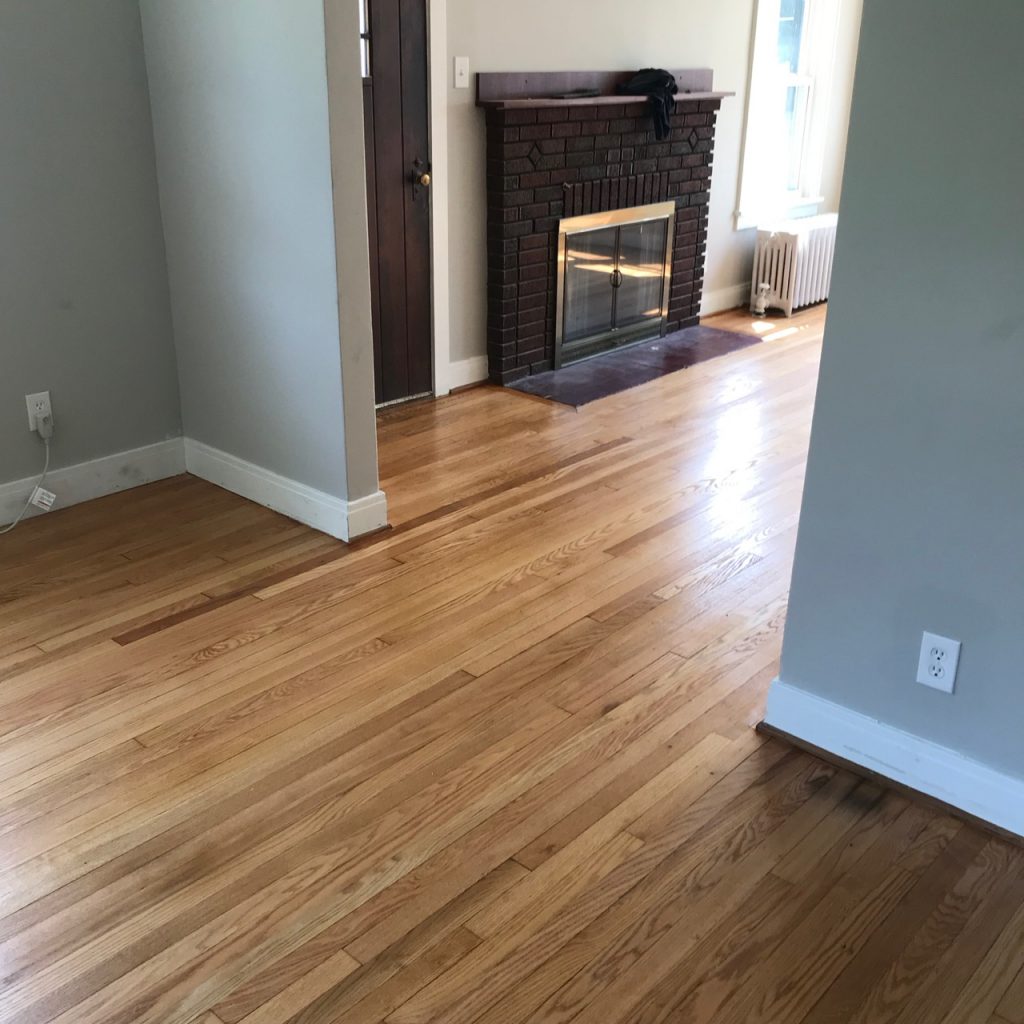 Hardwood floor refinishing